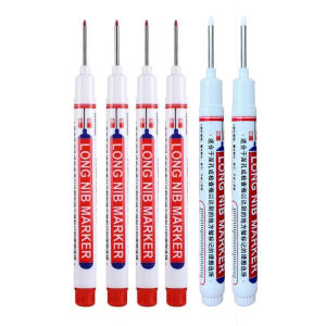 6pcs/set Lubang Dalam Panjang Nib Penanda Kepala Untuk Logam Melubangi Pen Tahan Air Kamar Mandi Woodworking Dekorasi Serbaguna