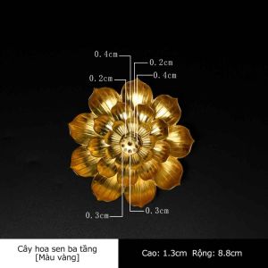 Đế Cắm Nhang Hoa SenĐế Đốt Trầm Hương Hợp Kim Chất Lượng CaoDùng Cho Nhang Vòng Nhang Tăm - ALLIN