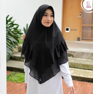Azmeela Fiona Khimar Ruffle Instant Cantik
