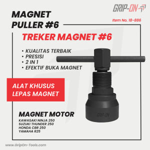 Grip-On Treker Magnet #6 - Magnet Puller No 6 - Tracker Magnet Multi Fungsi Untuk Motor Honda Kawasaki Yamaha Suzuki Grip On # 6