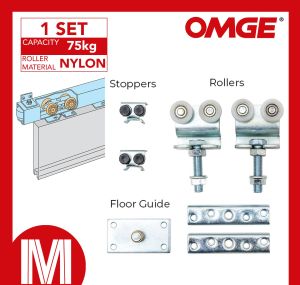 Heavy Duty Omge Nylon Hanger Roller for Swing Sliding Wooden Door (2 pcs)