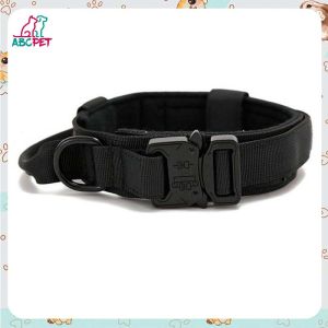 Medium Large Military Dog Nylon Collar Professional Strong Control Handle Shepherd Labrado Pet Dog Adjustable Collar