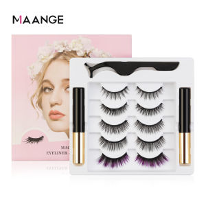 MAANGE Magnetic Eyelashes Set False Eyelashes Colored Eyelashes Different Styles Reusable Magnetic Lashes