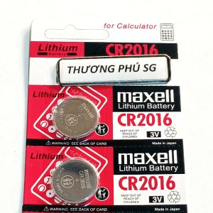 Pin CR2016 - 3V 2016 DL2016 5000LC E-CR2016 - Pin Maxell Lithium / Giá bán 2 Viên