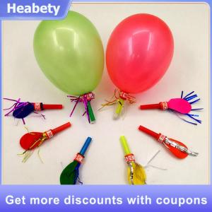 【Heabety】 50PCS Colorful Blowouts Whistle Blowing Dragon With Balloon For Kids Birthday Party Favors Decoration Children Toys Supplies