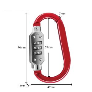 Móc khoá carabiner treo hành lý cửa tủ kết hợp làm khoá xe đạp