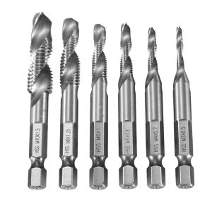 High quality 6 metric thread M3-M10 titanium coated HSS drill bit and 1/4 hex shank tap
