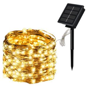 12M 100LED/22M 200LED/32M 300LED Solar Fairy Lights Outdoor Waterproof 8-modes Wedding Party Christmas Tree Garden Decor