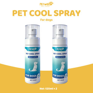 PETWELL Dog Cat Cooling Spray 120ML Mint Refreshing Summer Quick Cooling Spray Carry Pet Body Mist