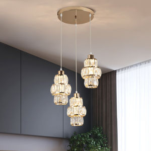 Nordic LED Pendant Lights Crystal Gold Hanging Lamp For Dining Table Bar Kitchen Living room lampada industrial Modern Light