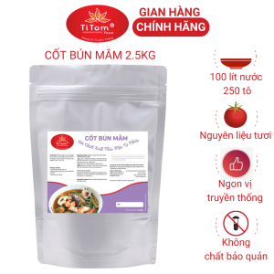 Gia vị nấu bún mắm lẩu mắm nêm sẵn Titom túi 2.5kg - công thức truyền thống đậm đà hương vị Việt