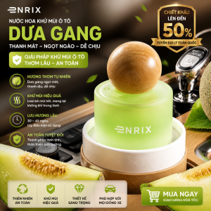 Nước Hoa Ô Tô Hương Dưa Gang Enrix 50ML cao cấp - Tinh Dầu Thơm Xe Ô Tô Khử Mùi Xe Hiệu Quả Mùi Hương Dịu Nhẹ
