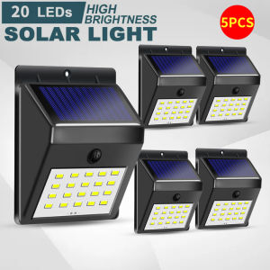 1/2/3/5Pcs 20LED Solar Power Motion Sensor Wall Light Outdoor Waterproof