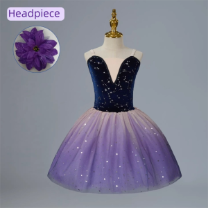 DOWNA sa Váy Ballet Trẻ Em Dây đeo có thể điều chỉnh Đỏ Blingbing Váy Tutu Ballet Thời trang Váy dự tiệc Trang phục biểu diễn Bé Gái