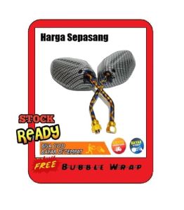 Spion standart Honda carbon 2 tone tangkai panjang Vario Beat Scoopy