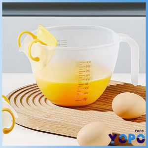 YoPo 1000ml Large Capacity Mixing Bowl Measuring Cup with Measurement Markings for Cooking Baking