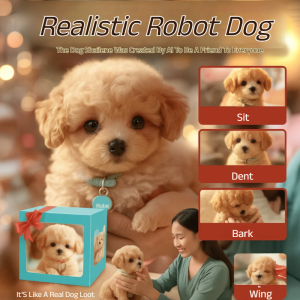 【My Puppy Robot】Genuine Poodle Teddy Dog ​​plush Toy Simulation Dog Doll Rag Doll Robot机器人小狗狗