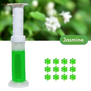 freemarketshop Aromatic Toilet Bowl Cleaner Deodorant Gel Fragrance Bathroom Freshener Toilet Gel Stamp Cleaner Flask Odor Remover (Flower shaped)