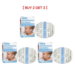 Eelhoe Baby Waterproof Ear Patch Ear Protector Swimming Bath Shampoo Waterproof Sticker Newborn Bath Shower Cover Cap Transparent Nursing Ear Patch Photography Studio Props Disposable Baby Shower Ear Plugs（30pcs/box）