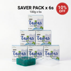 Sabun Tawas AsliAja (6s Saver Pack) Menghilangkan Bau Badan Mencerahkan Kulit Mengetatkan Liang Pori Kurangkan Peluh