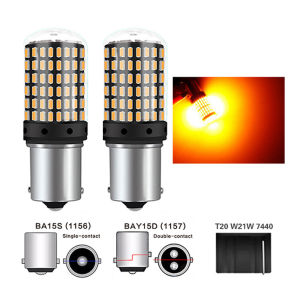 1156 T20 144 Canbus LED Reverse Light 3014 144SMD BA15S PY21W 1157 BAY15D 7440 Brake Light Bulb Turn Signal Brake Lamp 2pc