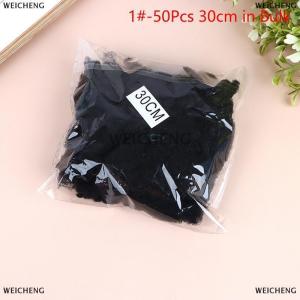 [COD] WEICHENG 50Pcs Hair Net Black Elastic Bundle Hair Invisible Hairnet Mesh Bun Hair Net 30 50 60CM Hair Accessories