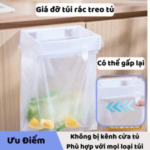 GIÁ TREO TÚI RÁC GIA ĐÌNH COMBO 2 CÁI DÁN TƯỜNG GẤP GỌN | KHUNG GIỮ TÚI RÁC NHÀ BẾP TIỆN DỤNG