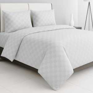 Cover / Quilt Duvet Dobby Hotel Motif Salur Garis Line Kotak Putih White 3 cm Size 120 150 160 200 210 220 230 Untuk Kado Nikah Hadiah Berkualitas Halus Lembtu Adem Dingin