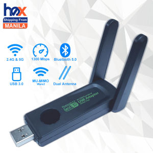 USB 3.0 WiFi Adapter 5G&2.4G Bluetooth 5.0 Driver Free AC1300 Dual Band