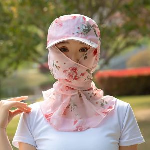 MAYIT Rộng vành Mũ che nắng Thoáng khí Chống tia cực tím Mũ chống nắng Thời trang Họa tiết hoa Nắp hái trà Dành cho Nữ