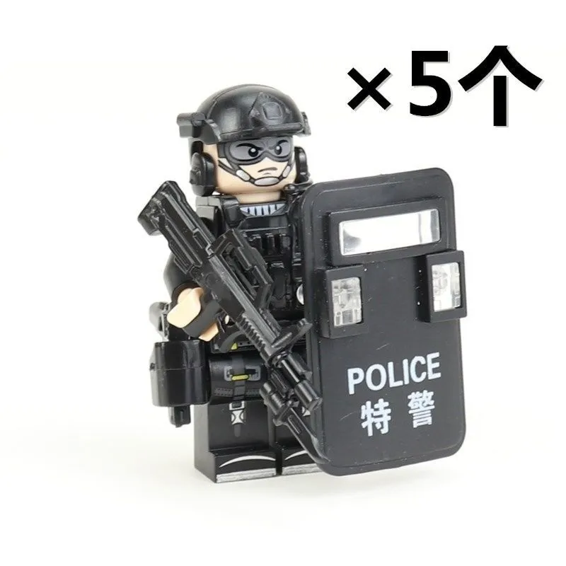 Compatible with LEGO military special forces anti riot police urban special police figures ghost weapons building blocks assembly model male Lazada PH