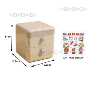 💖SG local stock💖Stationery organizer Desktop organiser Cosmetic jewellery box with cover with free sticker