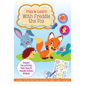 Learn Counting Writing Shapes & Numbers with Freddie Fox Activity Book with 42 Stickers for Kids