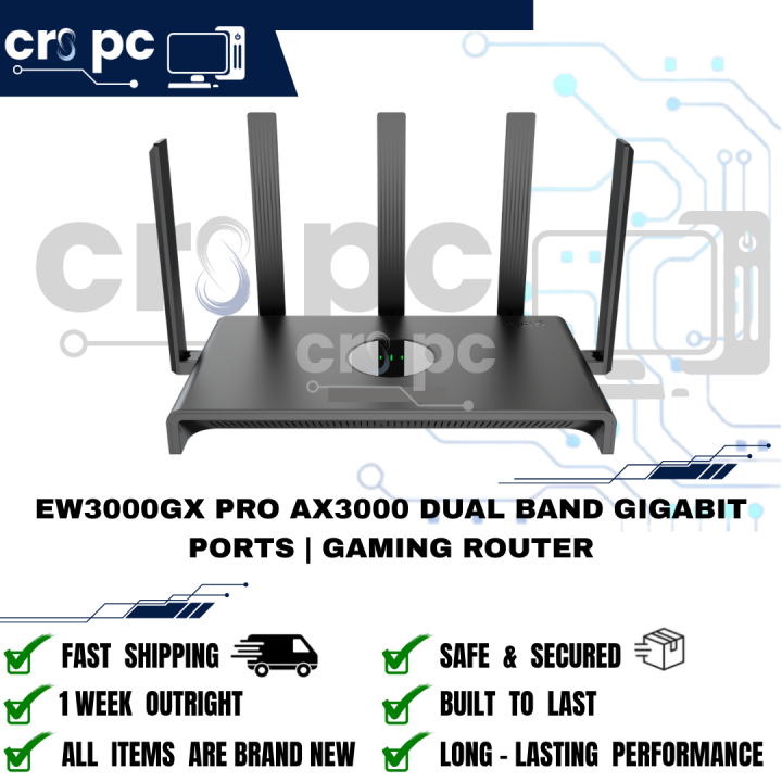 EW3000GX PRO AX3000 DUAL BAND GIGABIT PORTS | GAMING ROUTER | Lazada PH