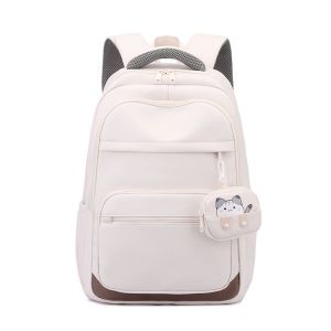 AE School bag for girls trendy high-capacity backpack for middle school junior high and elementary students 4-6 Grade-level weight-reducing spine-protecting backpack