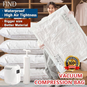 FIND Vacuum Storage Bag Travel Space Saving Resealable Vacuum Bags With Pump Storage Organizer Compression Bags