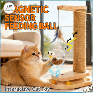 SKISOPGO Cat Scratch Pole Vertical Cat Scratch Board Self Fun Feeding Cat Climbing Frame Durable Cat Toy