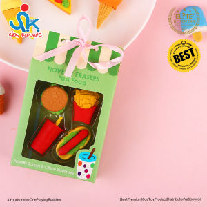 4PCS Novelty Erasers Colorful Cute Erasers For Kids Stationery School Supplies