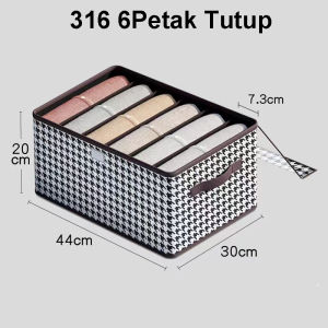 Dejavu Tempat Penyimpanan Pakaian Tempat Penyimpanan 3in1 Underwear Mesh Storage Box Kotak penyimpanan kaos kaki HDK316