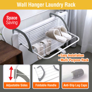 🇸🇬 Express Indoor Radiator Airer White / Clothes Dryer Airy / Balcony Clothes Dryer Stainless Steel Balcony Dryer Foldable Hanging Dryer Clothes Airer Wall Dryer