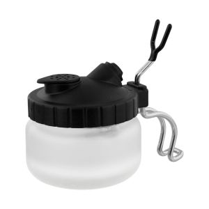 Airbrush Cleaning Pot Glass Air Brush Holder Clean Paint Jar Bottle Spray Gun Wash Tools