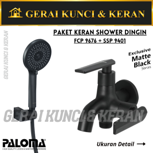 PALOMA PAKET FCP 9676 SSP 9401 KRAN SHOWER MANDI KERAN DINGIN MATTE BLACK HITAM