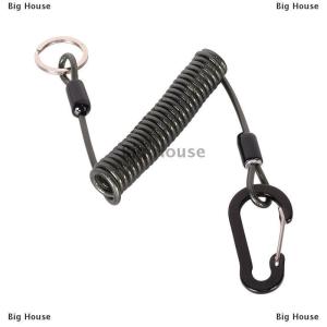 [COD] Big House เชือกตกปลาป้องกันการสูญหายแบบสปริงเกลียวอุปกรณ์ตกปลาสายคล้องเชือกลวดสปริงยืดหยุ่นยืดสายโยง