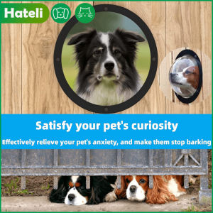 HATELI Dog Fence Window Round Transparent Cat Window Pet Porthole Durable Dome Clear Viewer for Fence Door Gate Decoration Pet Peek Look Out Pet Supply