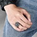 Kemstone Domineering Striped Lion Stainless Steel Ring for Men's HIP HOP Large Rings Gold Plated Jewelry. 