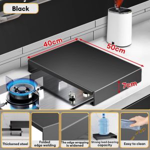 Gas Stove Cover Plate Rack Kitchen Storage Rack Rak Dapur Induction Cooker Gas Stove Bracket Base盖板架