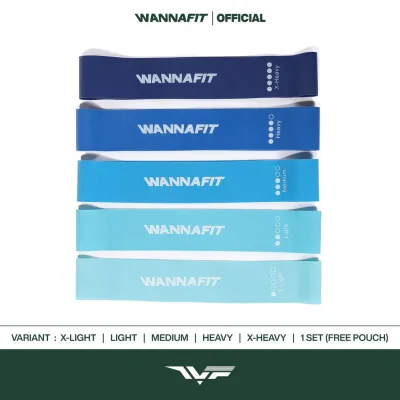 WANNAFIT Resistance Band Loop Mini Latex Blue Set| Alat Latihan Olahraga