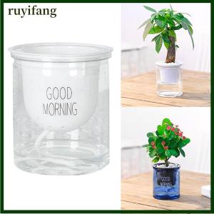 ruyifang หม้อดอกไม้โปร่งใส Self-watering พืชดอกไม้หม้อตกแต่งบ้านสวน