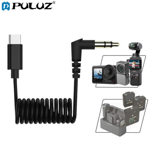 PULUZ USB-C Type-C To Male TRS Audio Adapter Cable For DJI Osmo  Action Pocket 3(Black)(Official store) Lazada PH