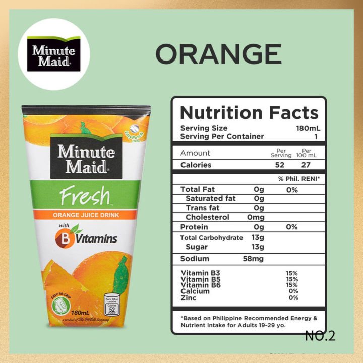 Fruit Juiceminute Maid Fresh Orange Tetra Juice 180ml Pack Of 40drink